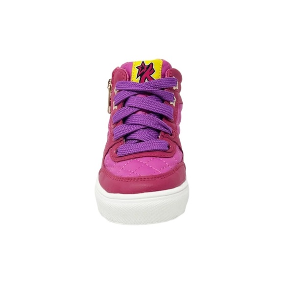 Karma’s World High Top Sneakers Little / Big Girls Size 11 Pink Fuchsia shoes - Picture 6 of 13